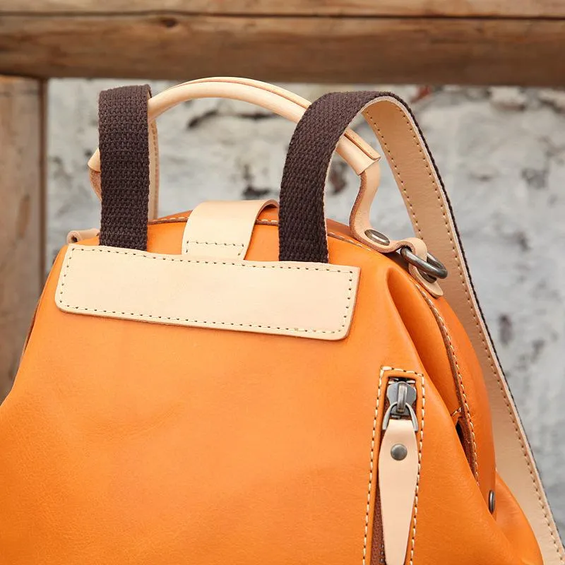 Cute Handmade Womens Leather Backpack Satchel Bag School Backpacks for Women