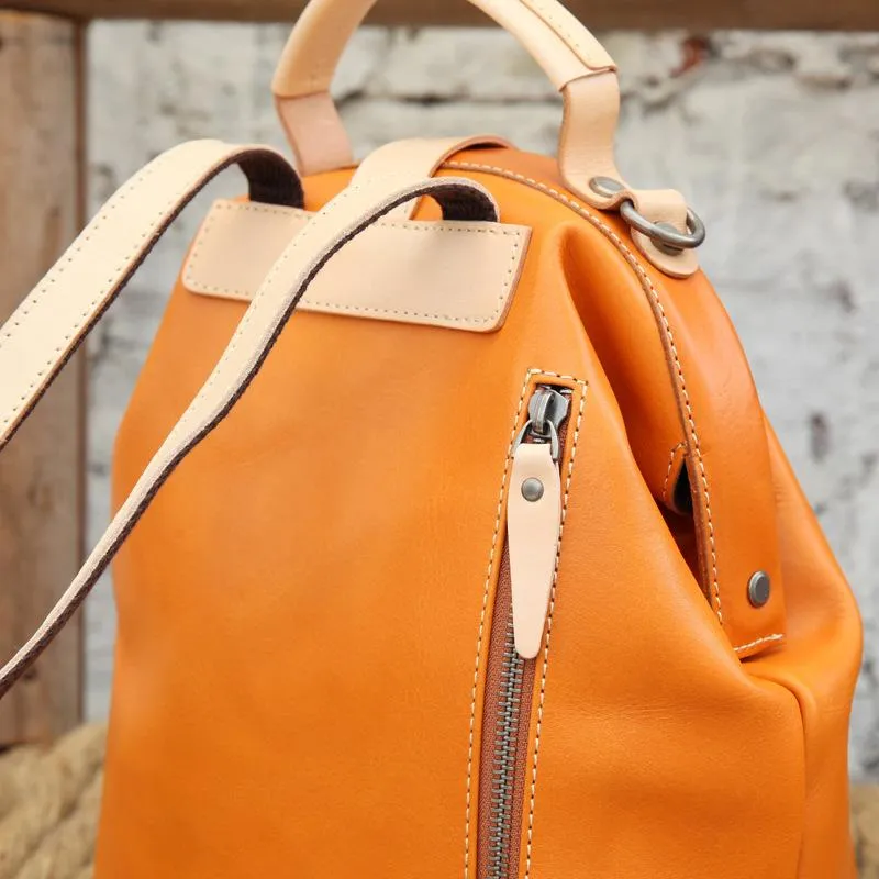 Cute Handmade Womens Leather Backpack Satchel Bag School Backpacks for Women