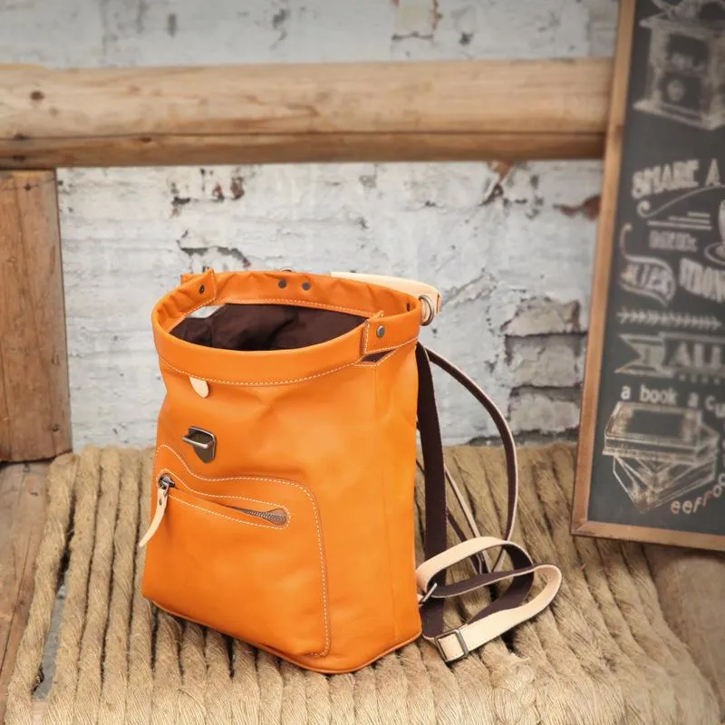 Cute Handmade Womens Leather Backpack Satchel Bag School Backpacks for Women