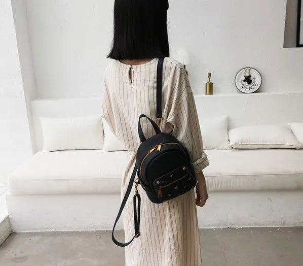 Cute LEATHER Mini WOMEN Backpack Purse Small Backpack FOR WOMEN