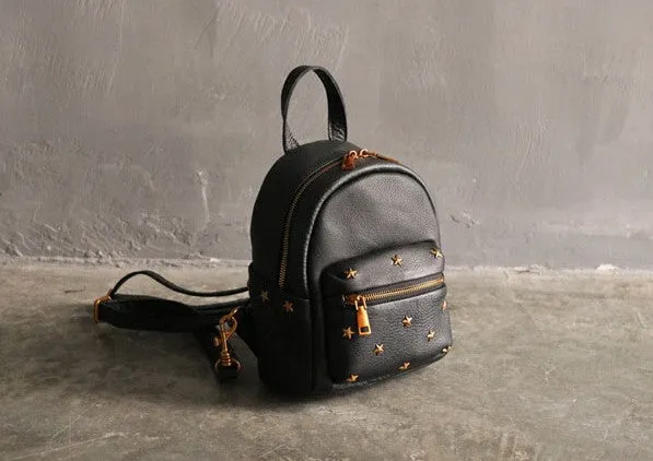 Cute LEATHER Mini WOMEN Backpack Purse Small Backpack FOR WOMEN
