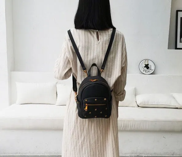Cute LEATHER Mini WOMEN Backpack Purse Small Backpack FOR WOMEN