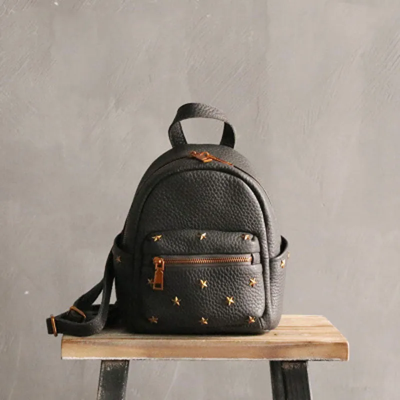 Cute LEATHER Mini WOMEN Backpack Purse Small Backpack FOR WOMEN