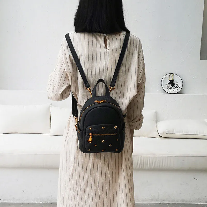 Cute LEATHER Mini WOMEN Backpack Purse Small Backpack FOR WOMEN