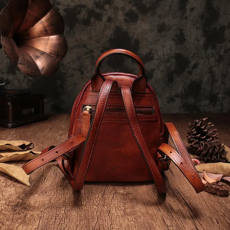 Cute Leather Womens Backpacks Small Braided Leather Backpack Trendy Backpacks for Ladies