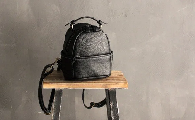 Cute LEATHER WOMENs Small Backpack Stylish SHOULDER BAG Purses FOR WOMEN