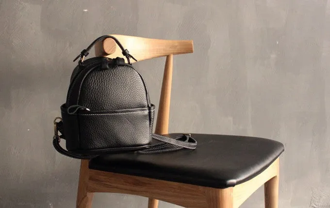 Cute LEATHER WOMENs Small Backpack Stylish SHOULDER BAG Purses FOR WOMEN