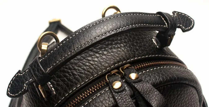 Cute LEATHER WOMENs Small Backpack Stylish SHOULDER BAG Purses FOR WOMEN