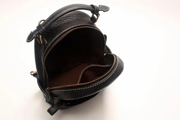 Cute LEATHER WOMENs Small Backpack Stylish SHOULDER BAG Purses FOR WOMEN