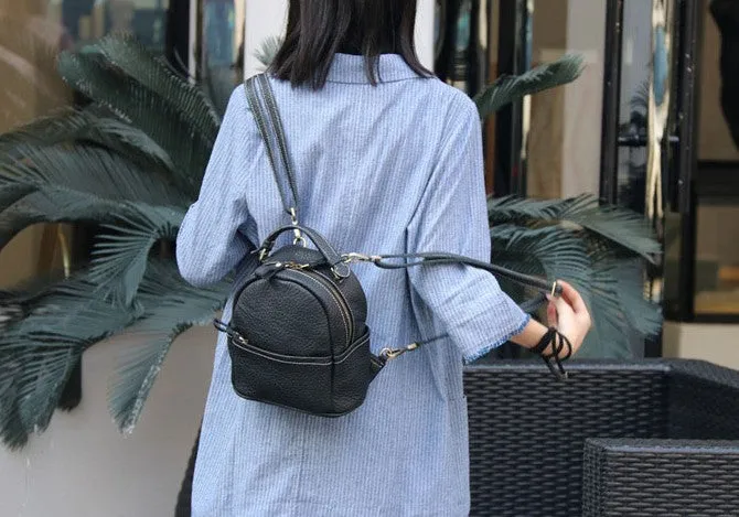 Cute LEATHER WOMENs Small Backpack Stylish SHOULDER BAG Purses FOR WOMEN