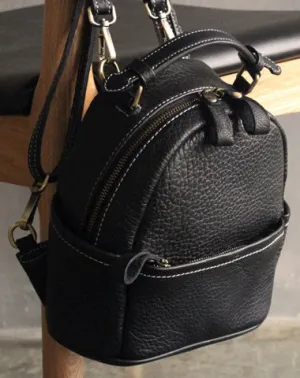 Cute LEATHER WOMENs Small Backpack Stylish SHOULDER BAG Purses FOR WOMEN