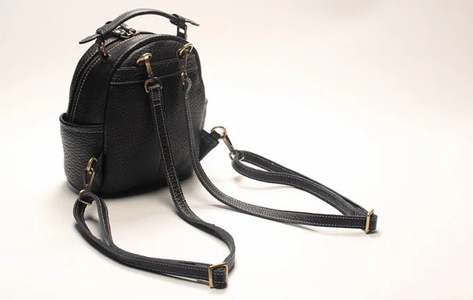 Cute LEATHER WOMENs Small Backpack Stylish SHOULDER BAG Purses FOR WOMEN