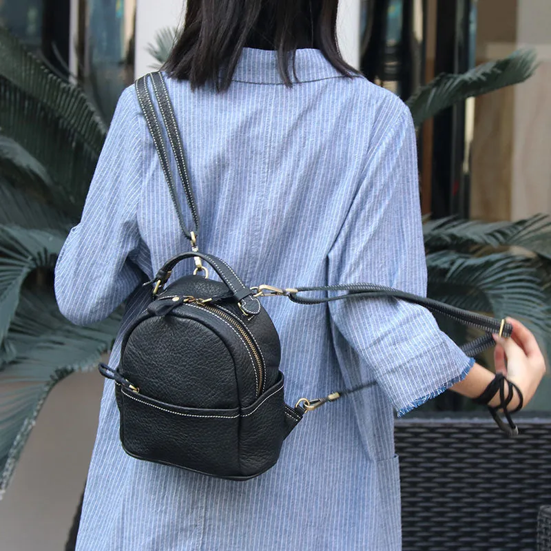 Cute LEATHER WOMENs Small Backpack Stylish SHOULDER BAG Purses FOR WOMEN