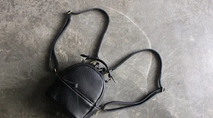 Cute LEATHER WOMENs Small Backpack Stylish SHOULDER BAG Purses FOR WOMEN