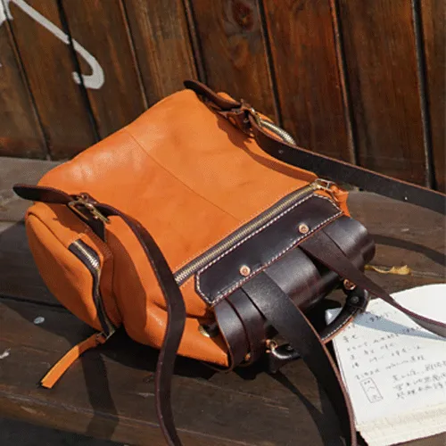 Cute Trendy Mens Leather Backpacks Best Leather School Backpack Hiking Backpack for Men