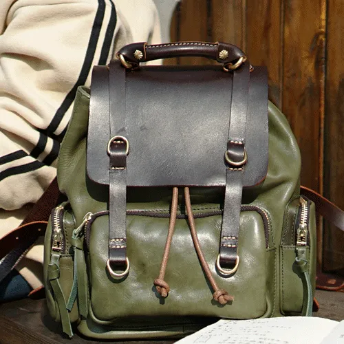Cute Trendy Mens Leather Backpacks Best Leather School Backpack Hiking Backpack for Men