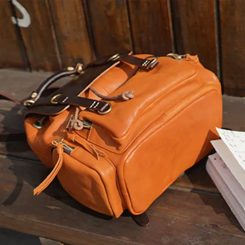 Cute Trendy Mens Leather Backpacks Best Leather School Backpack Hiking Backpack for Men