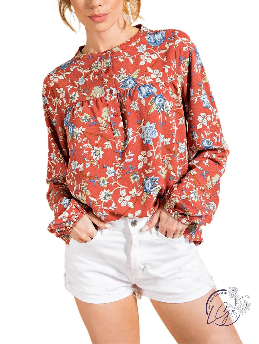 Darling Button-Down Chall Top