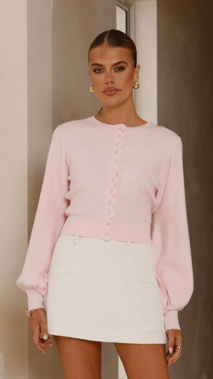 Davina Long Sleeve Top - Pink