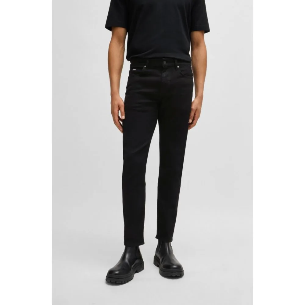 Delaware Slim-fit jeans in black-black Italian denim