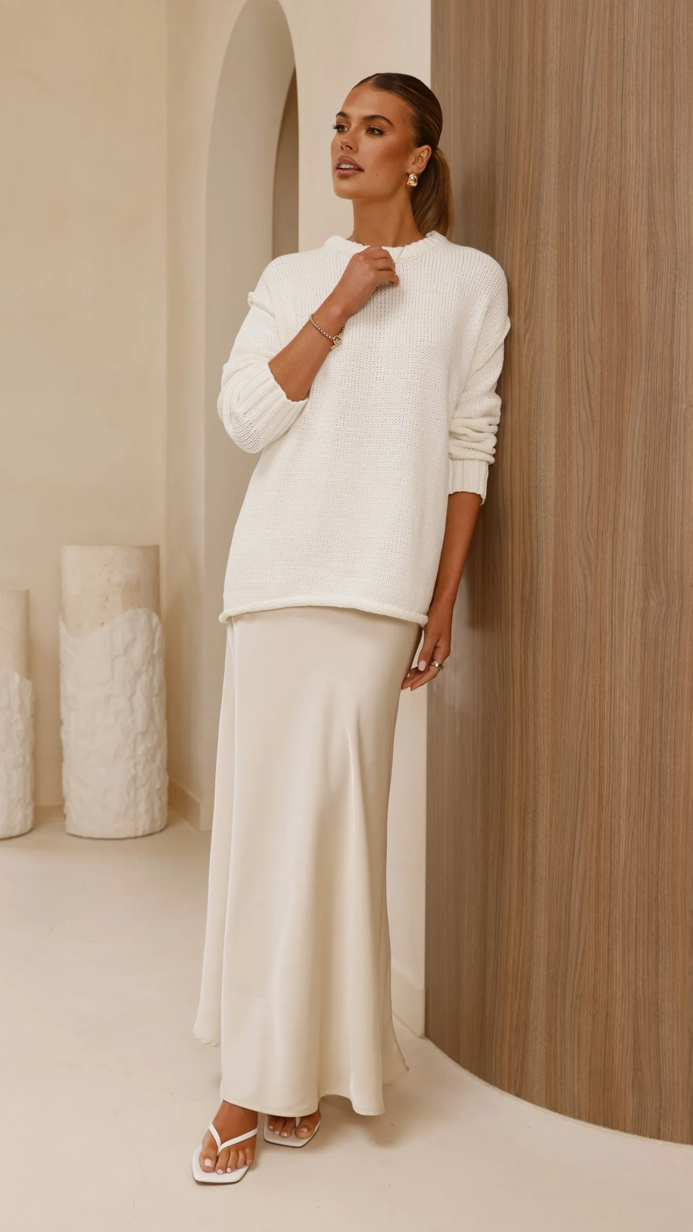 Delvine Knit Jumper - Cream