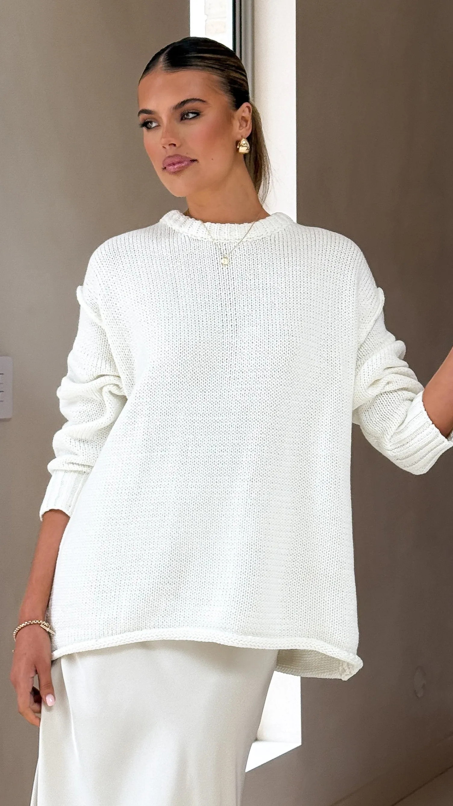 Delvine Knit Jumper - Cream