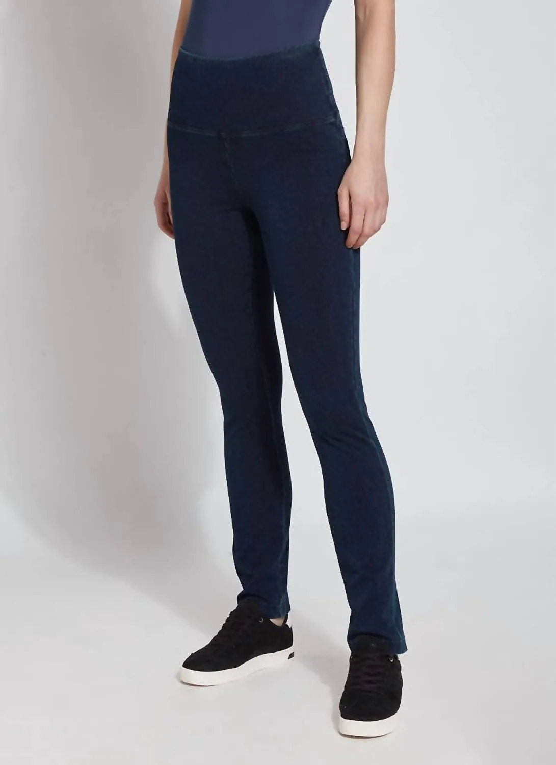 Denim Straight Leg Jeans In Indigo