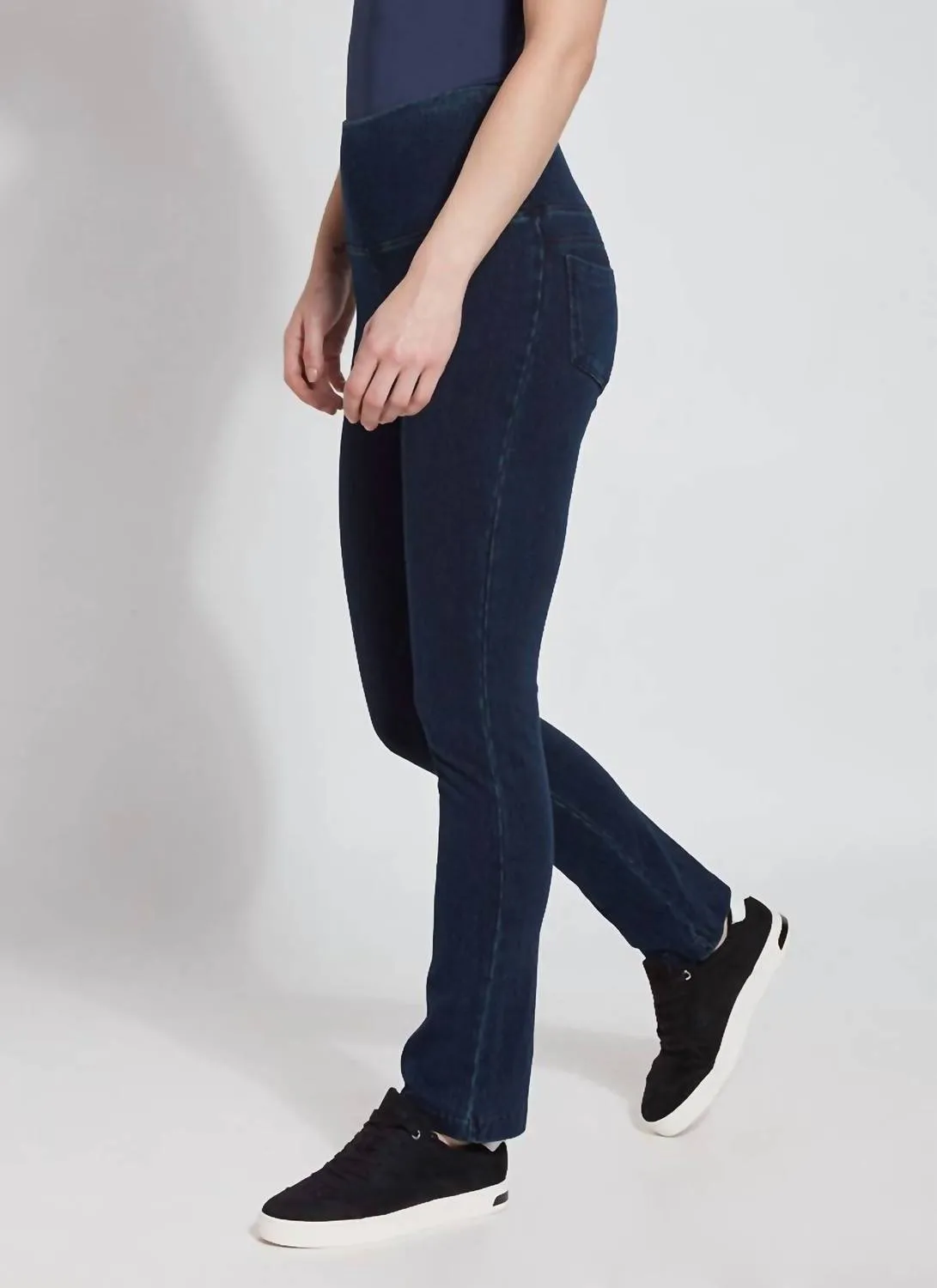 Denim Straight Leg Jeans In Indigo