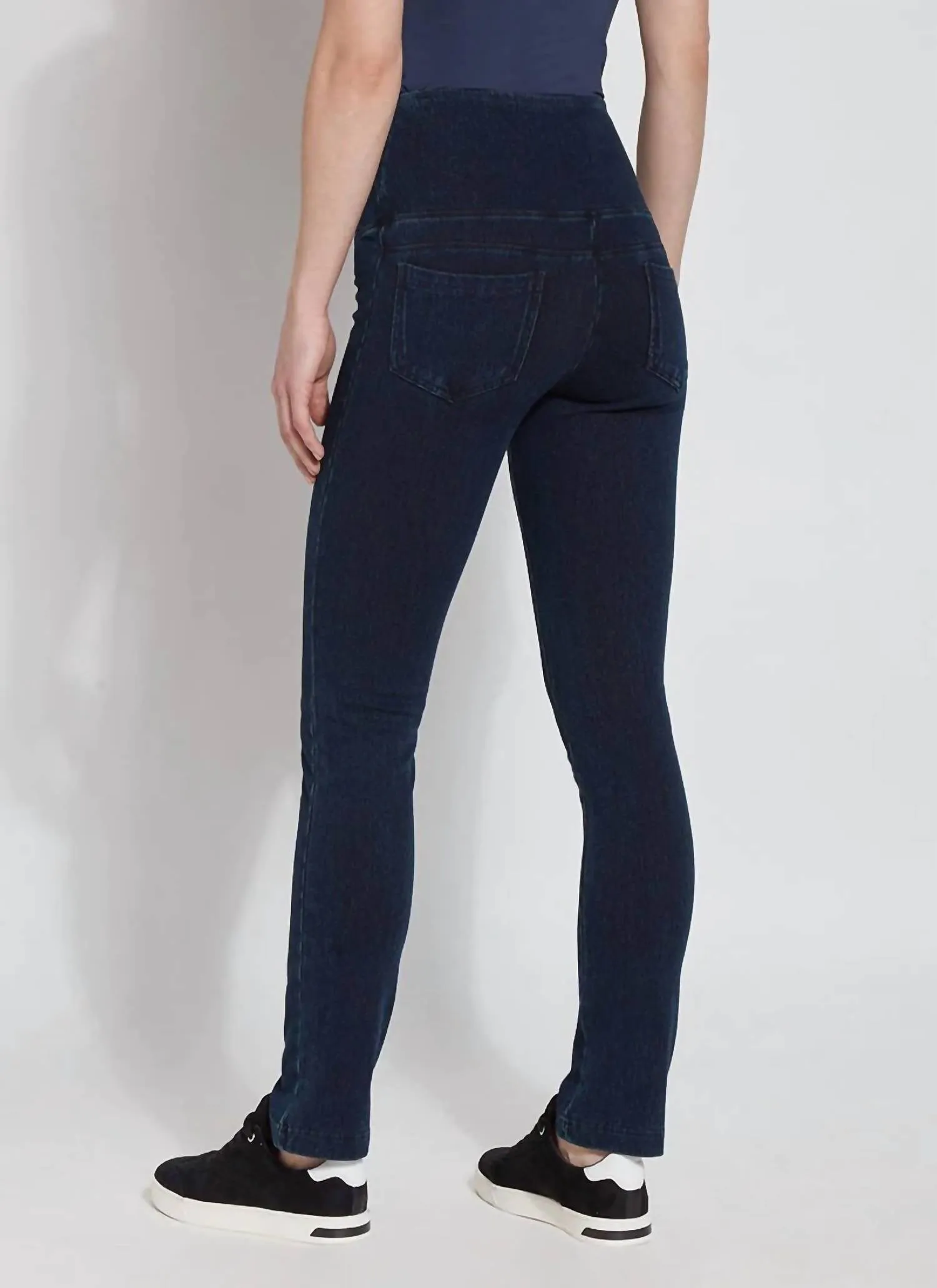Denim Straight Leg Jeans In Indigo