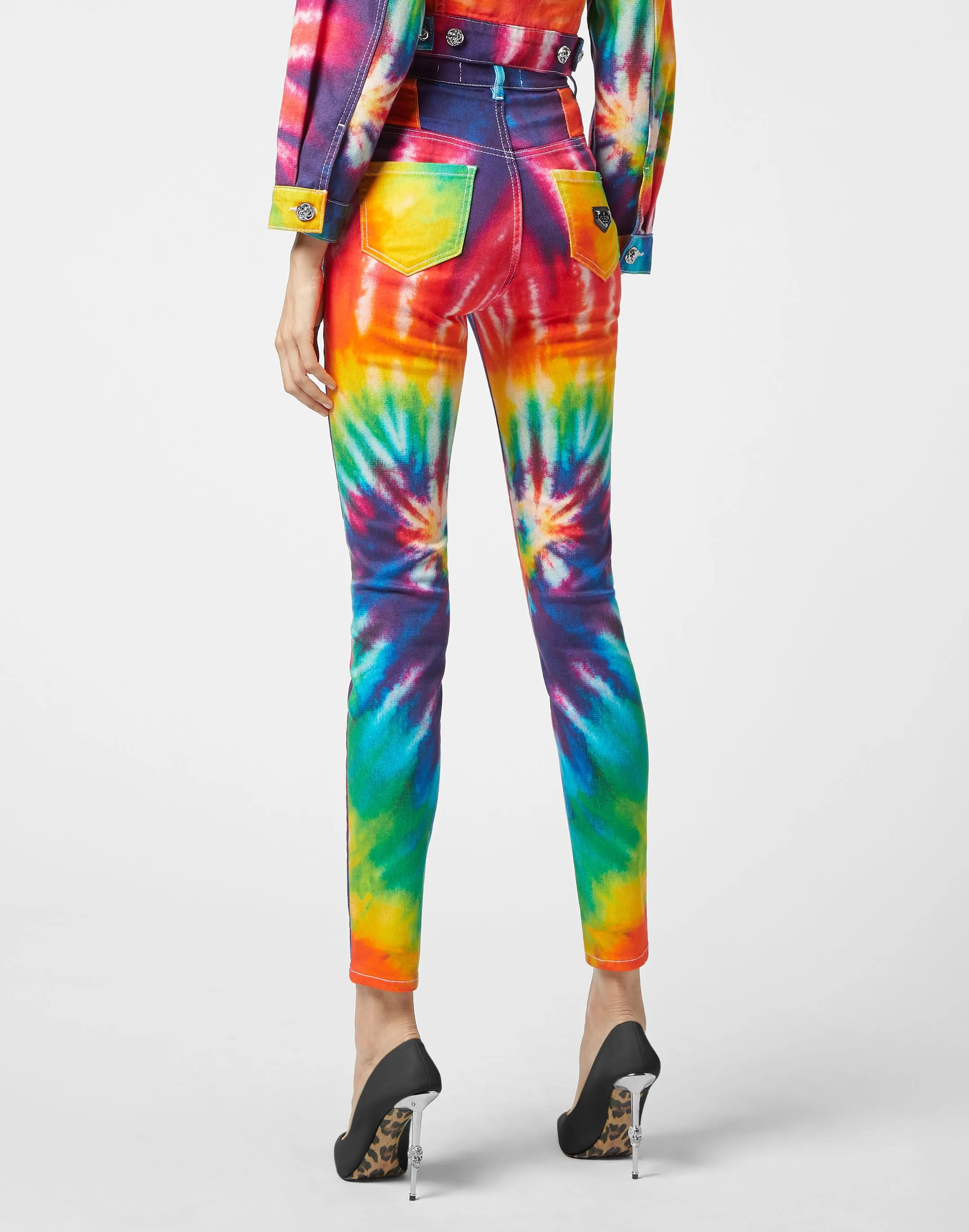 Denim Super High Waist Jegging Tie dye