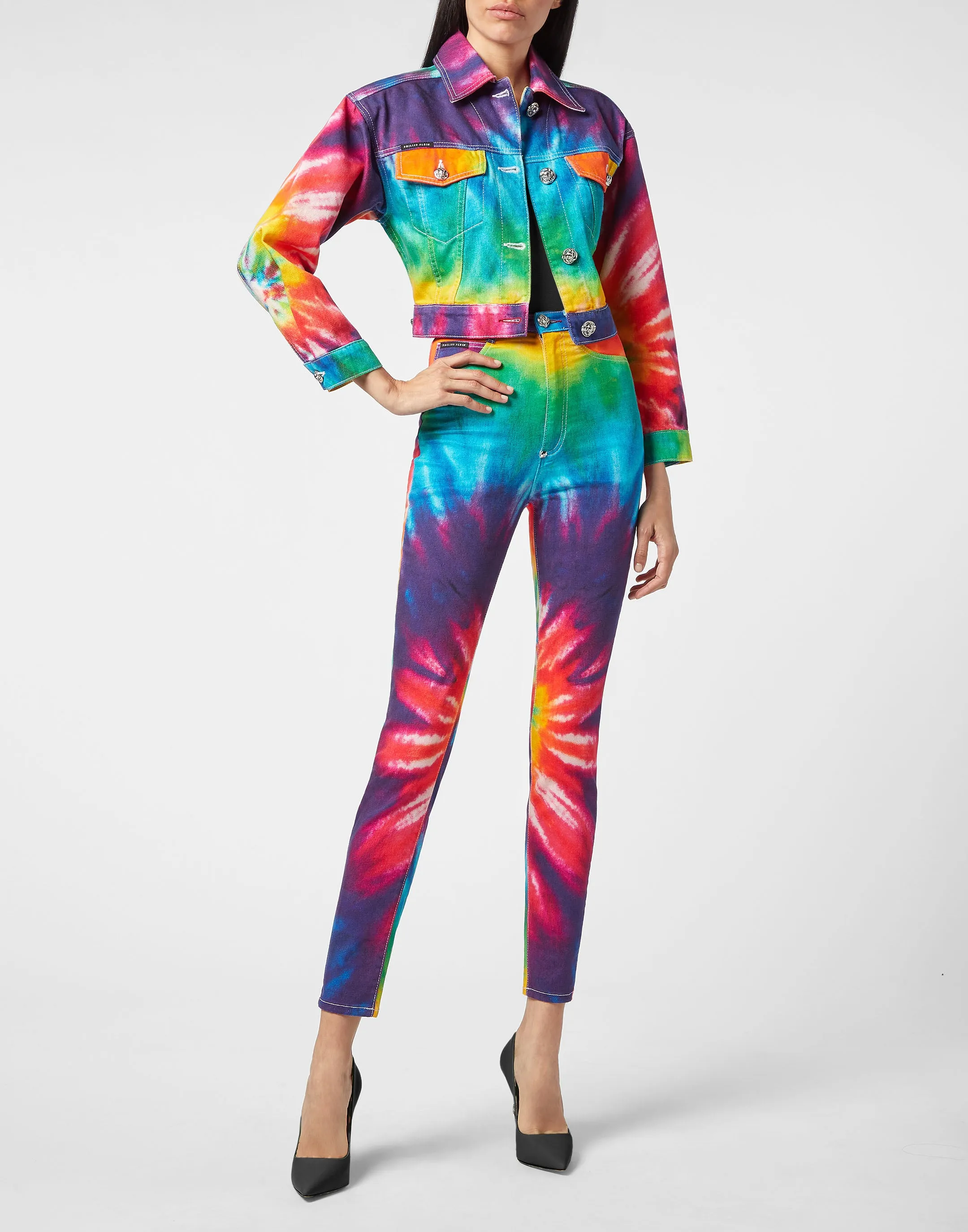 Denim Super High Waist Jegging Tie dye