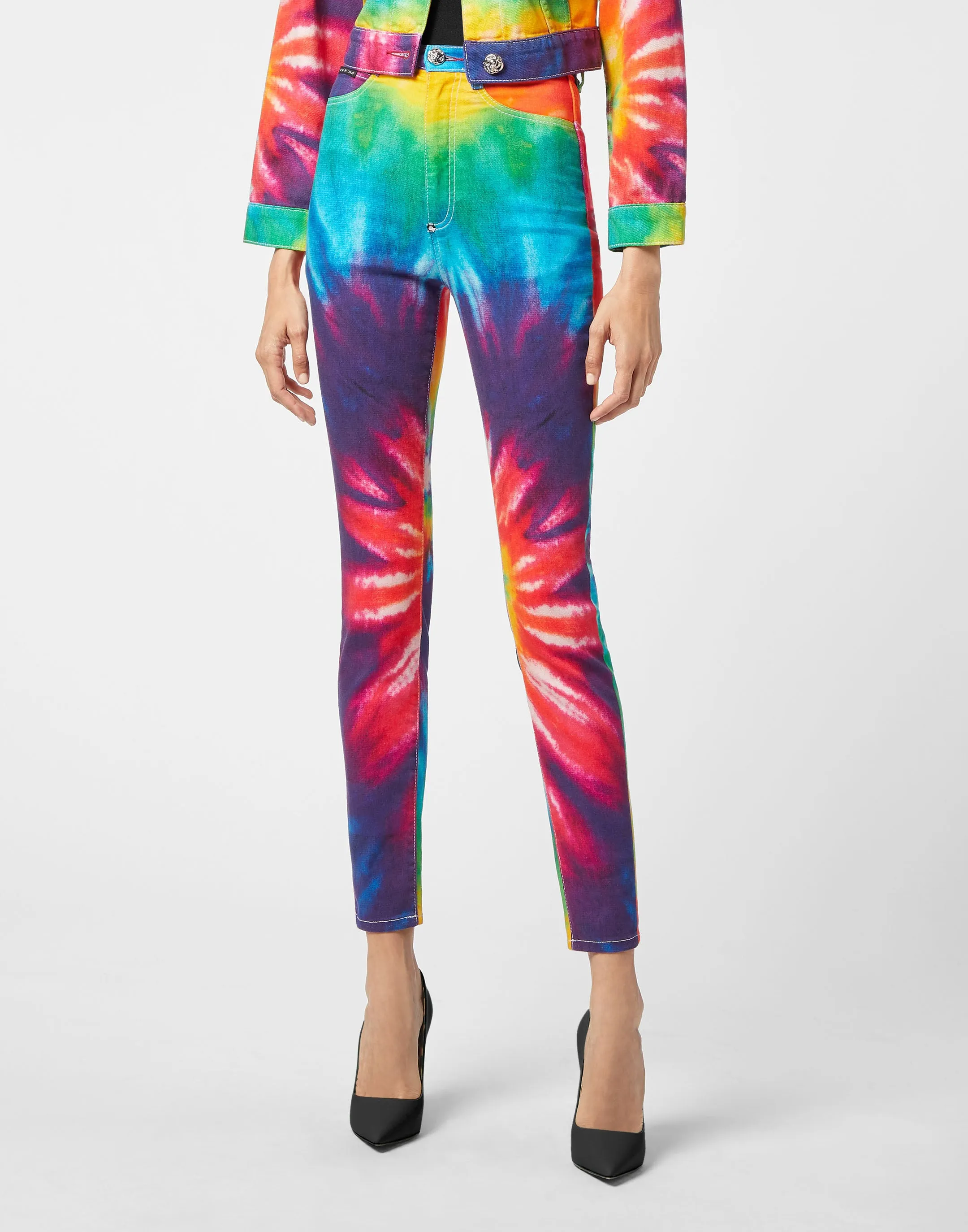 Denim Super High Waist Jegging Tie dye