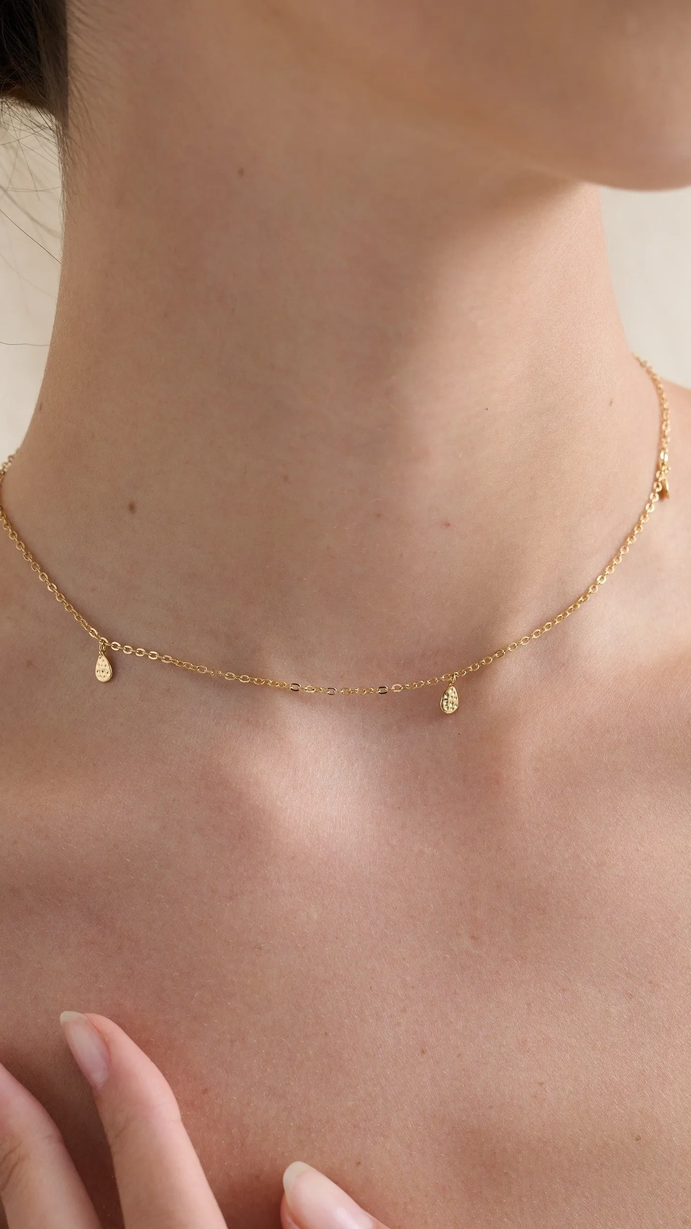Diamant Teardrop 18K Gold Plated Necklace - Gold