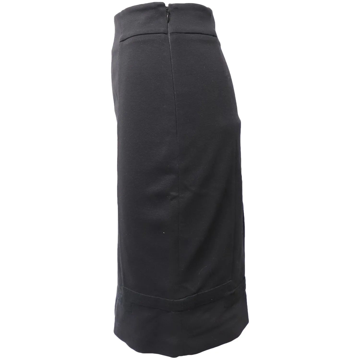 Diane Von Furstenberg Knee Length Pencil Skirt in Black Cotton