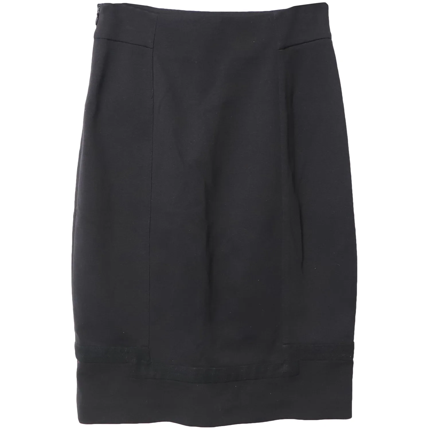 Diane Von Furstenberg Knee Length Pencil Skirt in Black Cotton