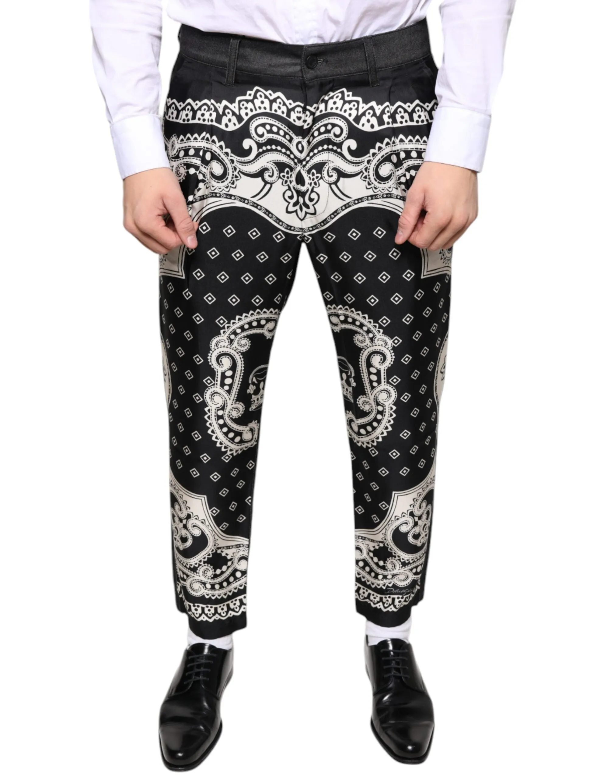 Dolce & Gabbana Bandana Silk Dress Men's Pants