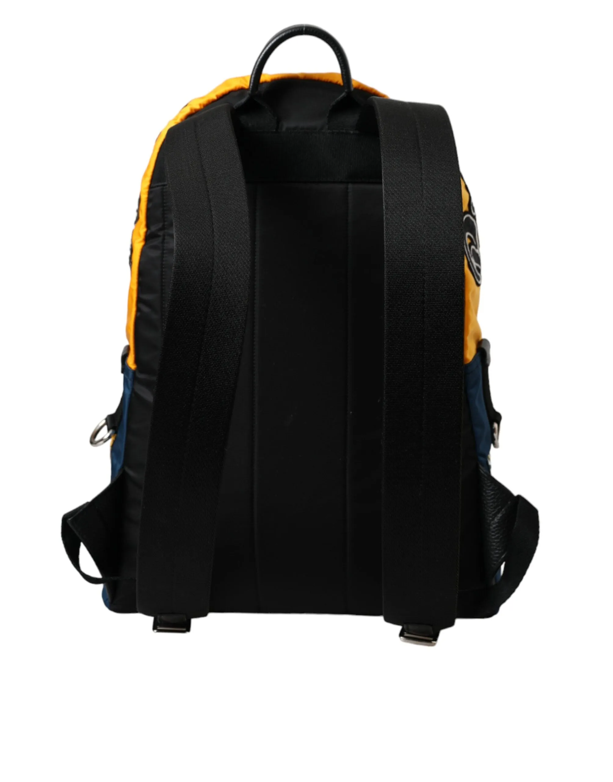 Dolce & Gabbana Blue Yellow Nylon Prince Of Heart Backpack Bag