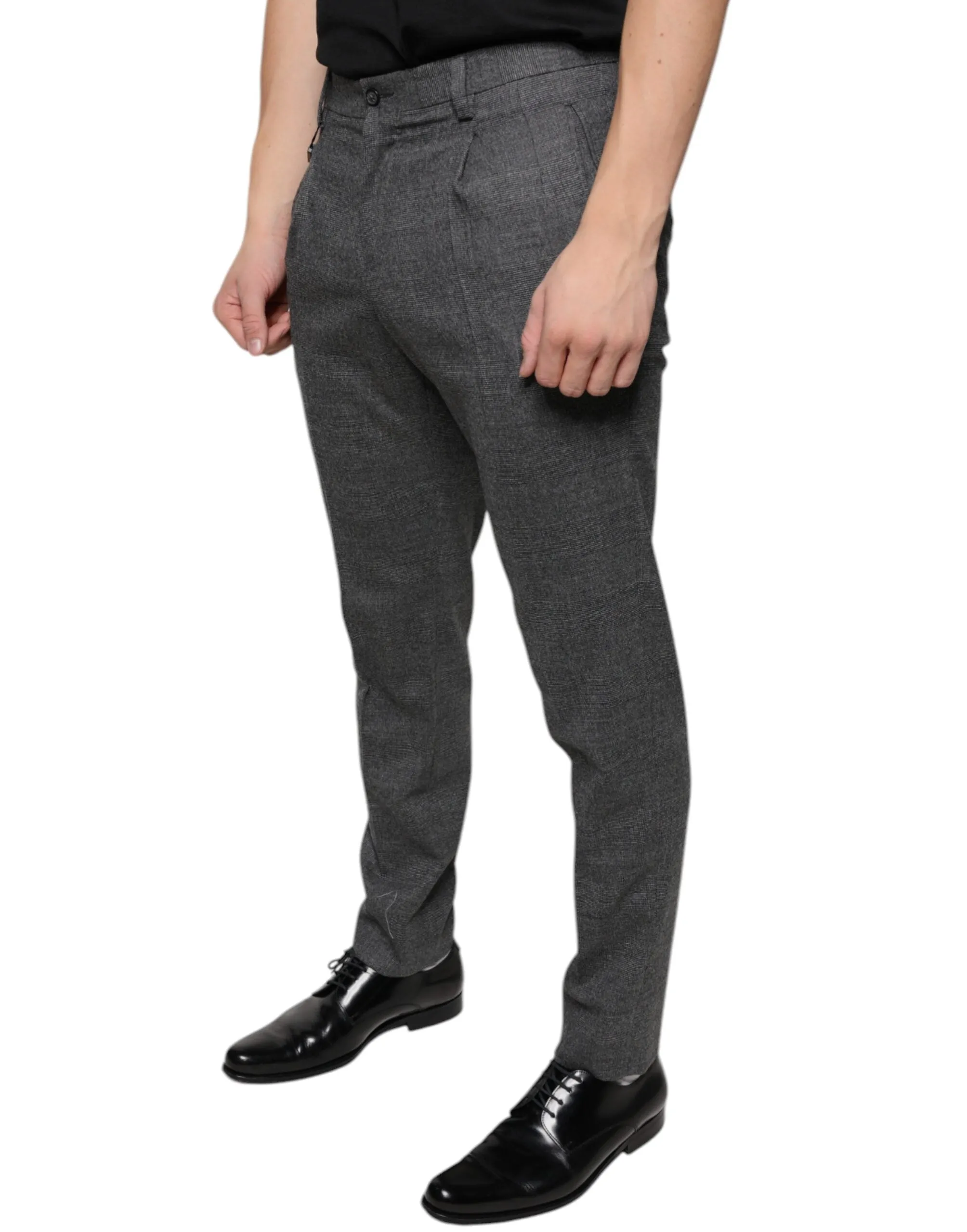 Dolce & Gabbana Check Tartan Wool Skinny Men's Pants