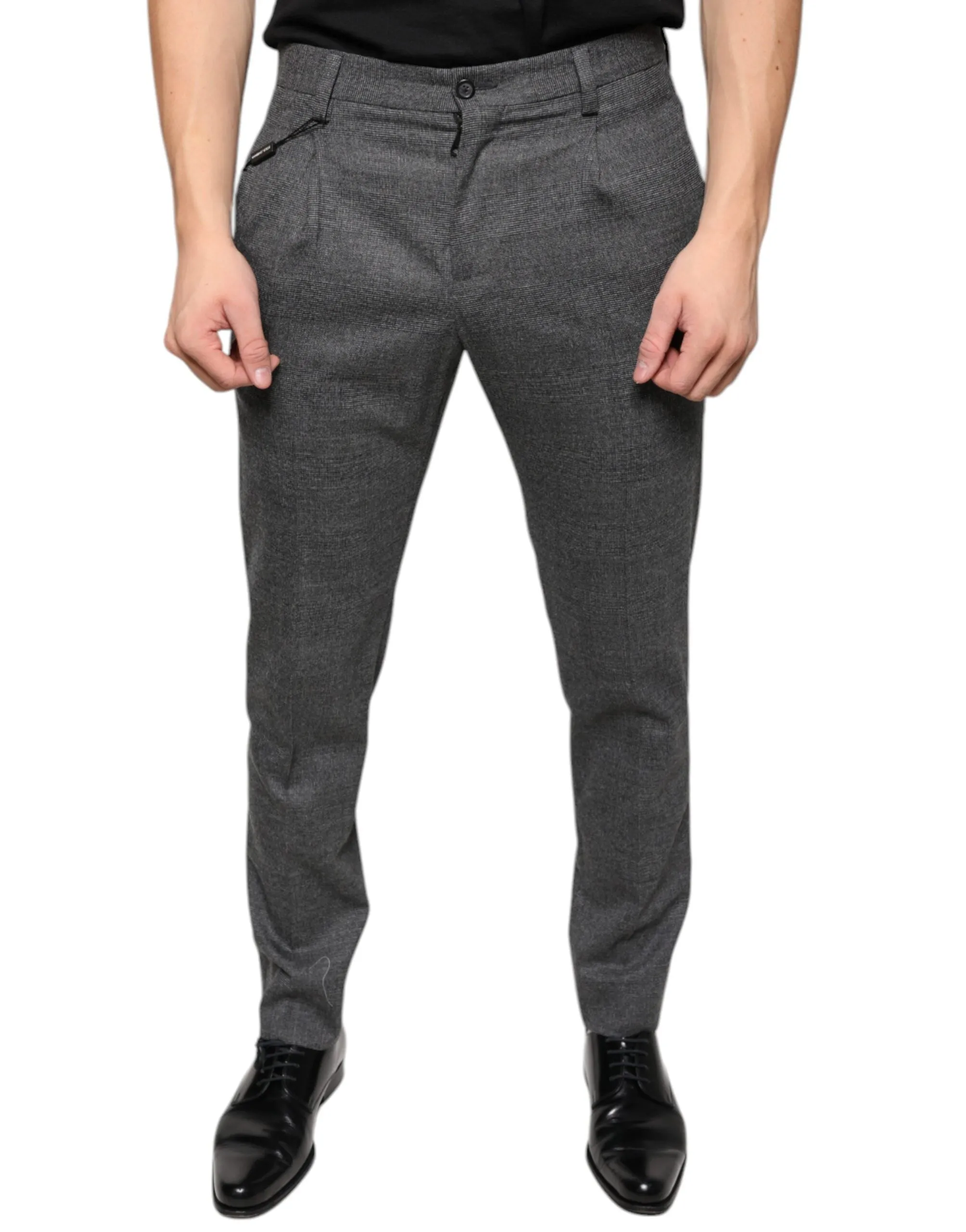 Dolce & Gabbana Check Tartan Wool Skinny Men's Pants