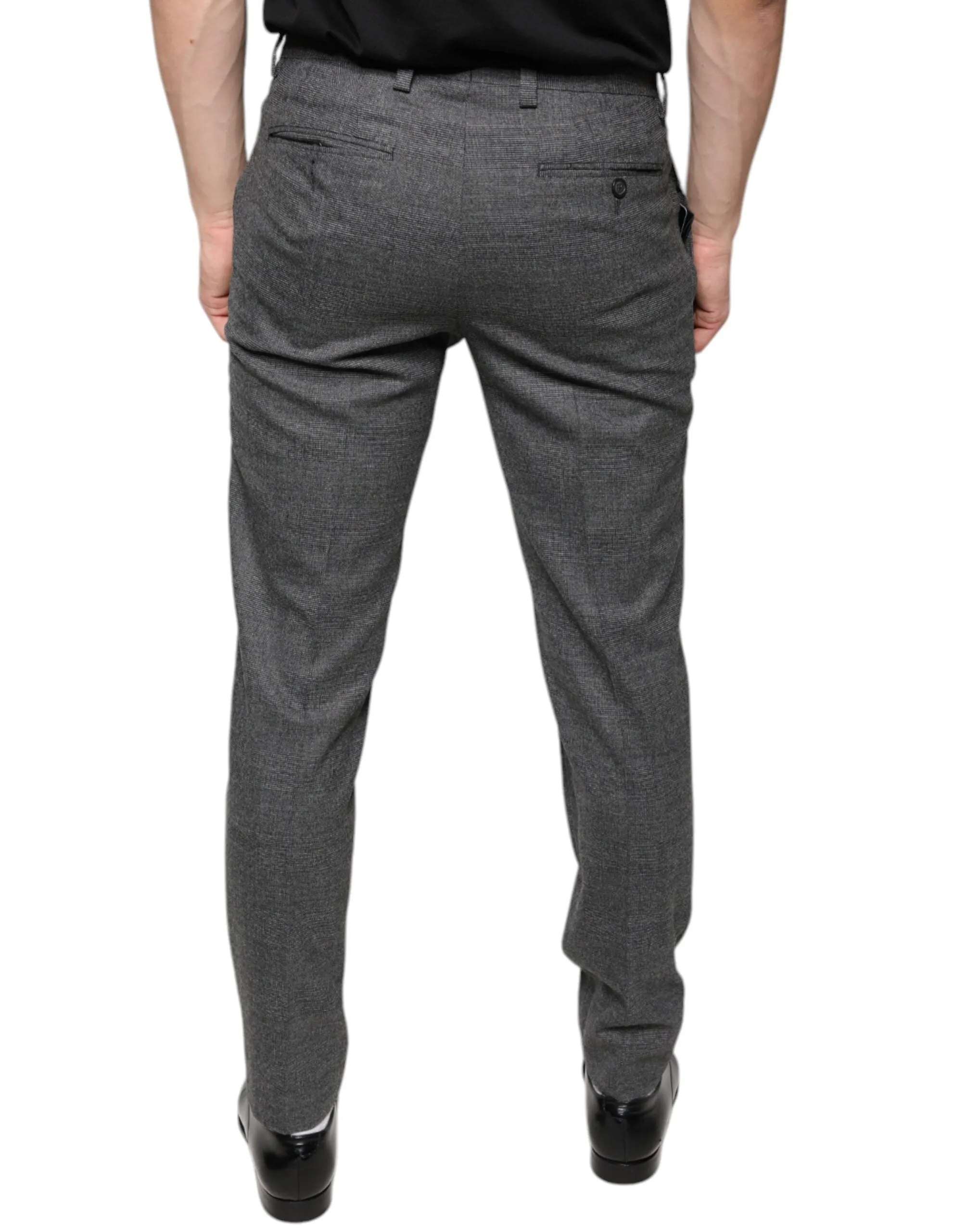 Dolce & Gabbana Check Tartan Wool Skinny Men's Pants