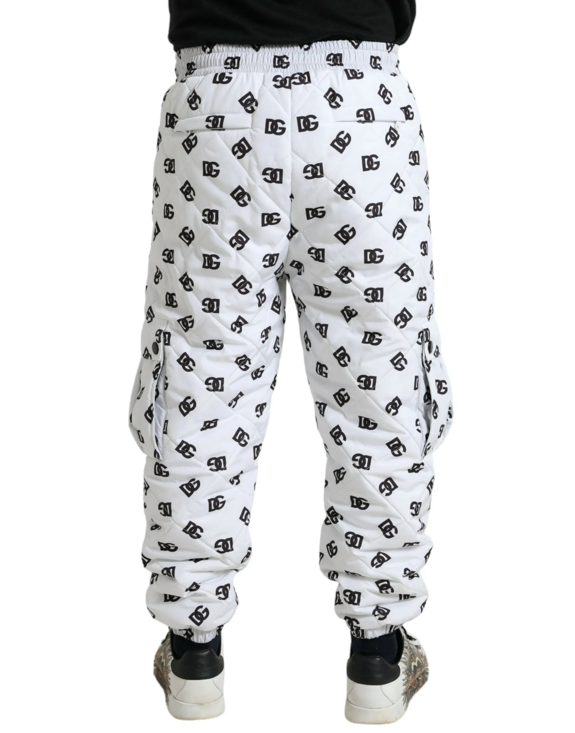 Dolce & Gabbana Chic Jogger Pants with Iconic DG Men's Print