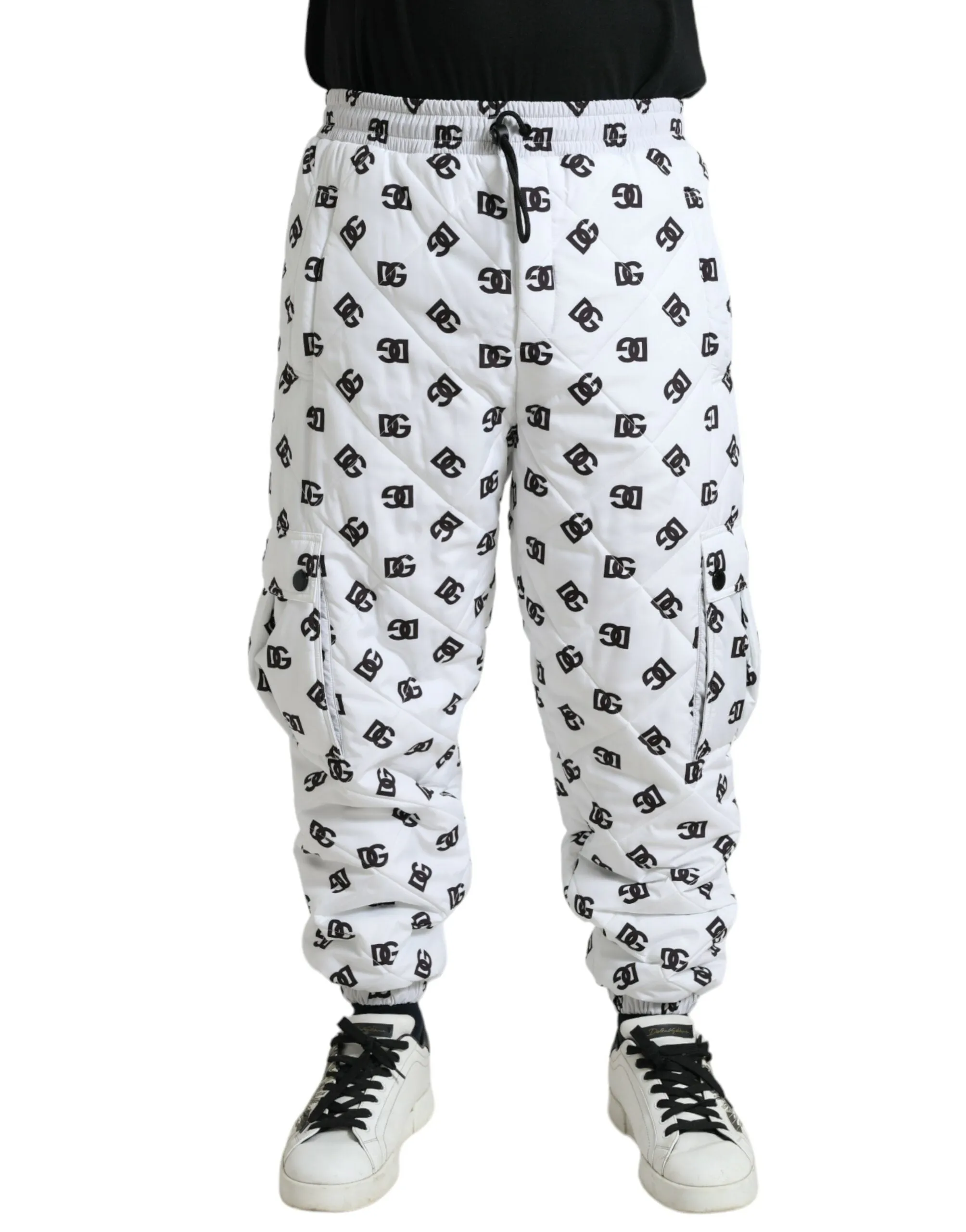 Dolce & Gabbana Chic Jogger Pants with Iconic DG Men's Print