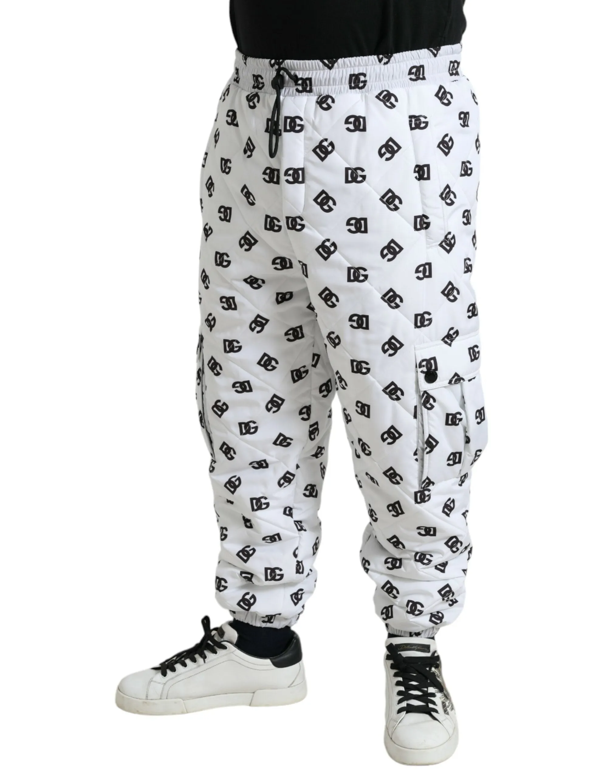 Dolce & Gabbana Chic Jogger Pants with Iconic DG Men's Print