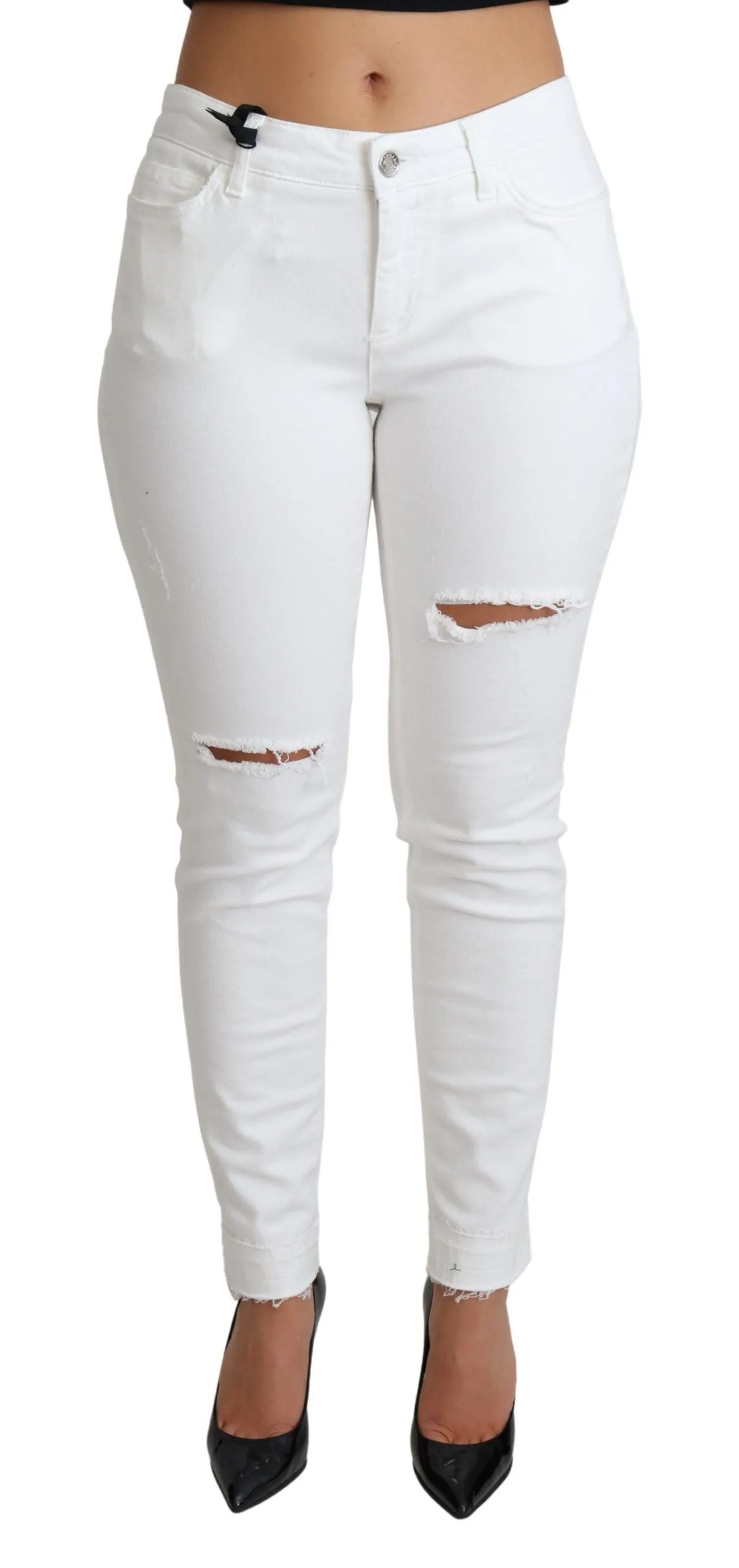 Dolce & Gabbana Chic Mid Waist Designer Women's Jeans