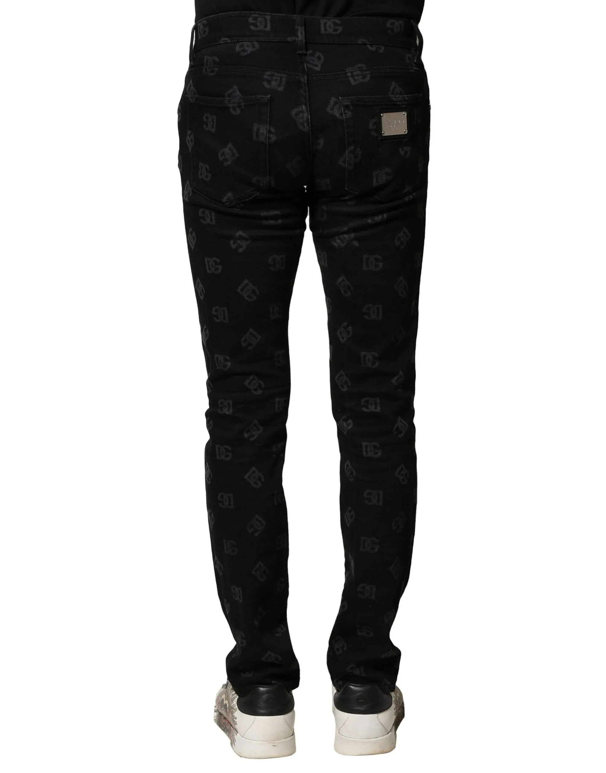 Dolce & Gabbana Cotton DG Logo Skinny Men blue Men's Jeans (Pre-Owned)