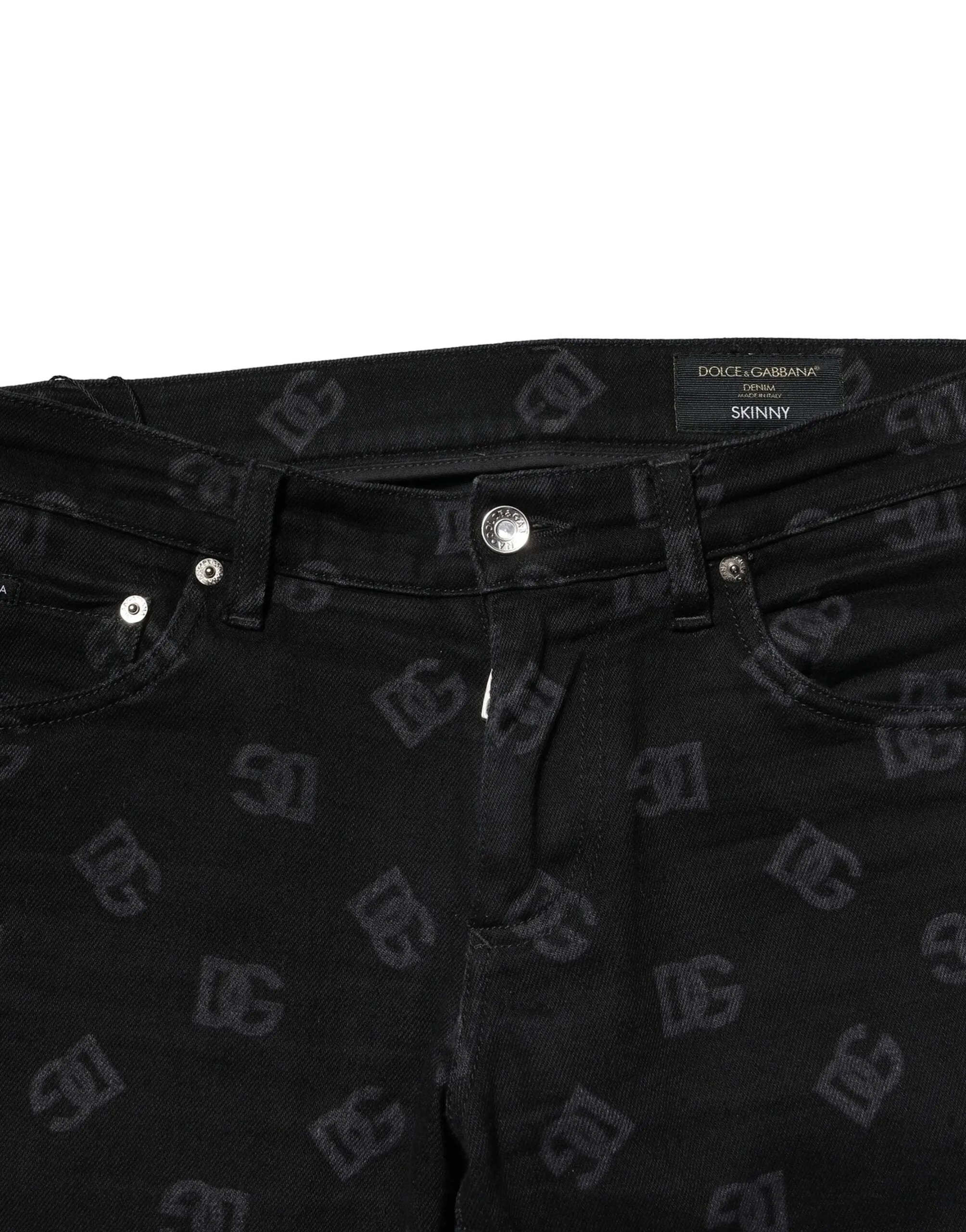 Dolce & Gabbana Cotton DG Logo Skinny Men blue Men's Jeans (Pre-Owned)