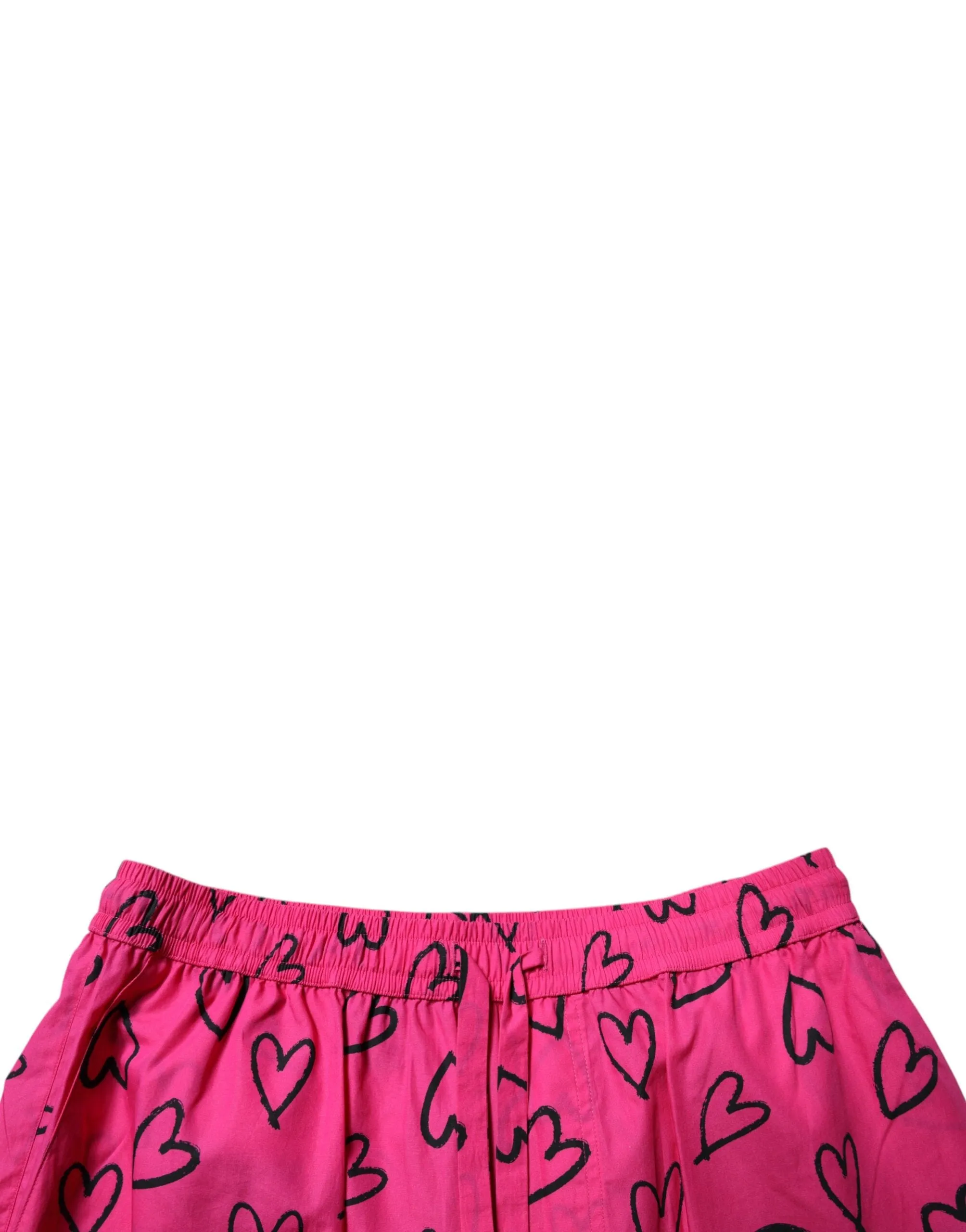 Dolce & Gabbana Cotton Heart Print Bermuda Men's Shorts