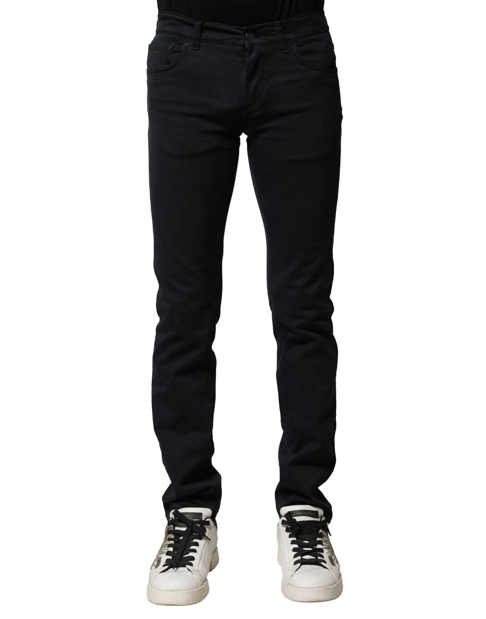 Dolce & Gabbana Cotton Slim Fit Men blue Men's Jeans