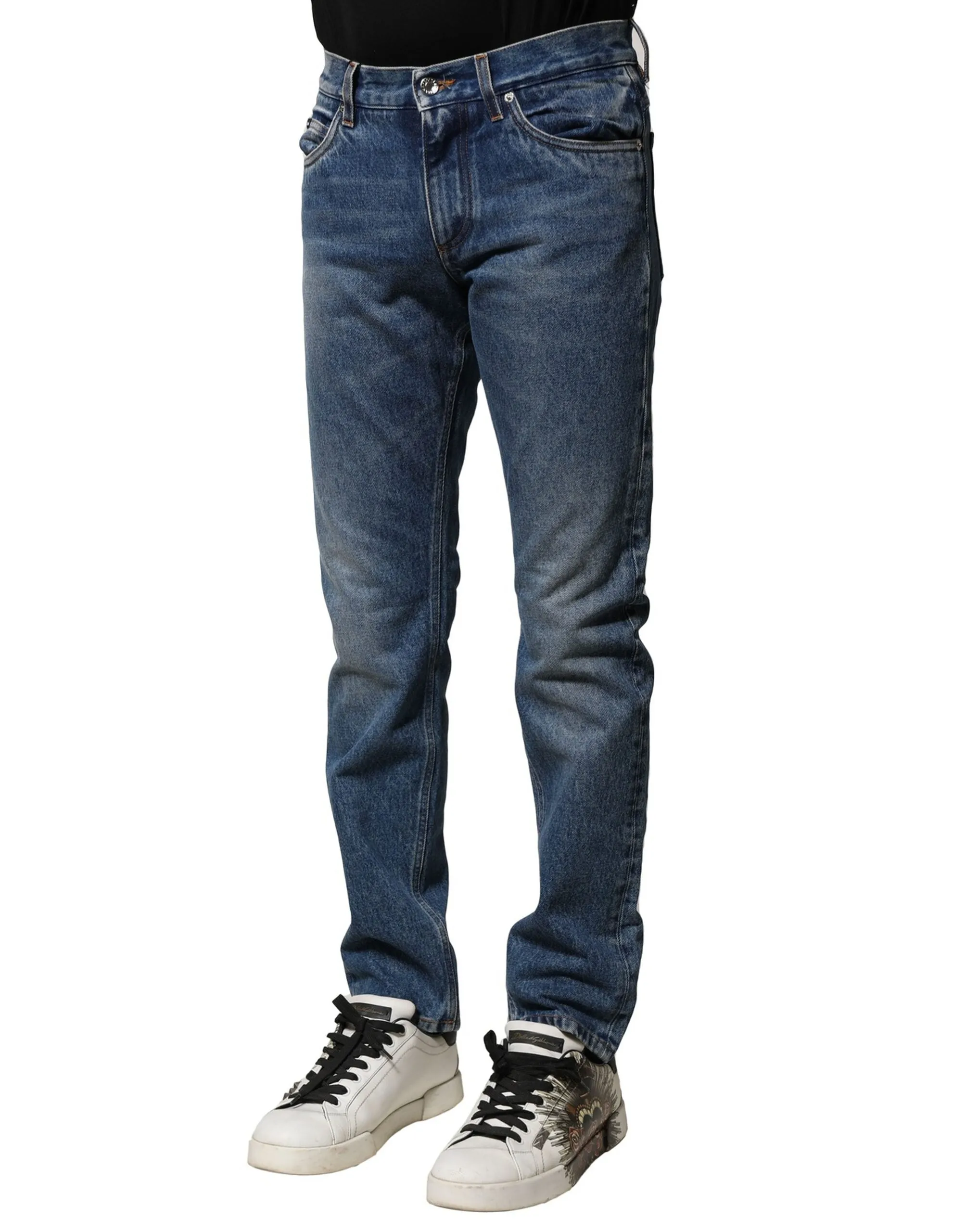 Dolce & Gabbana Cotton Stretch Slim Fit Men Men's Jeans