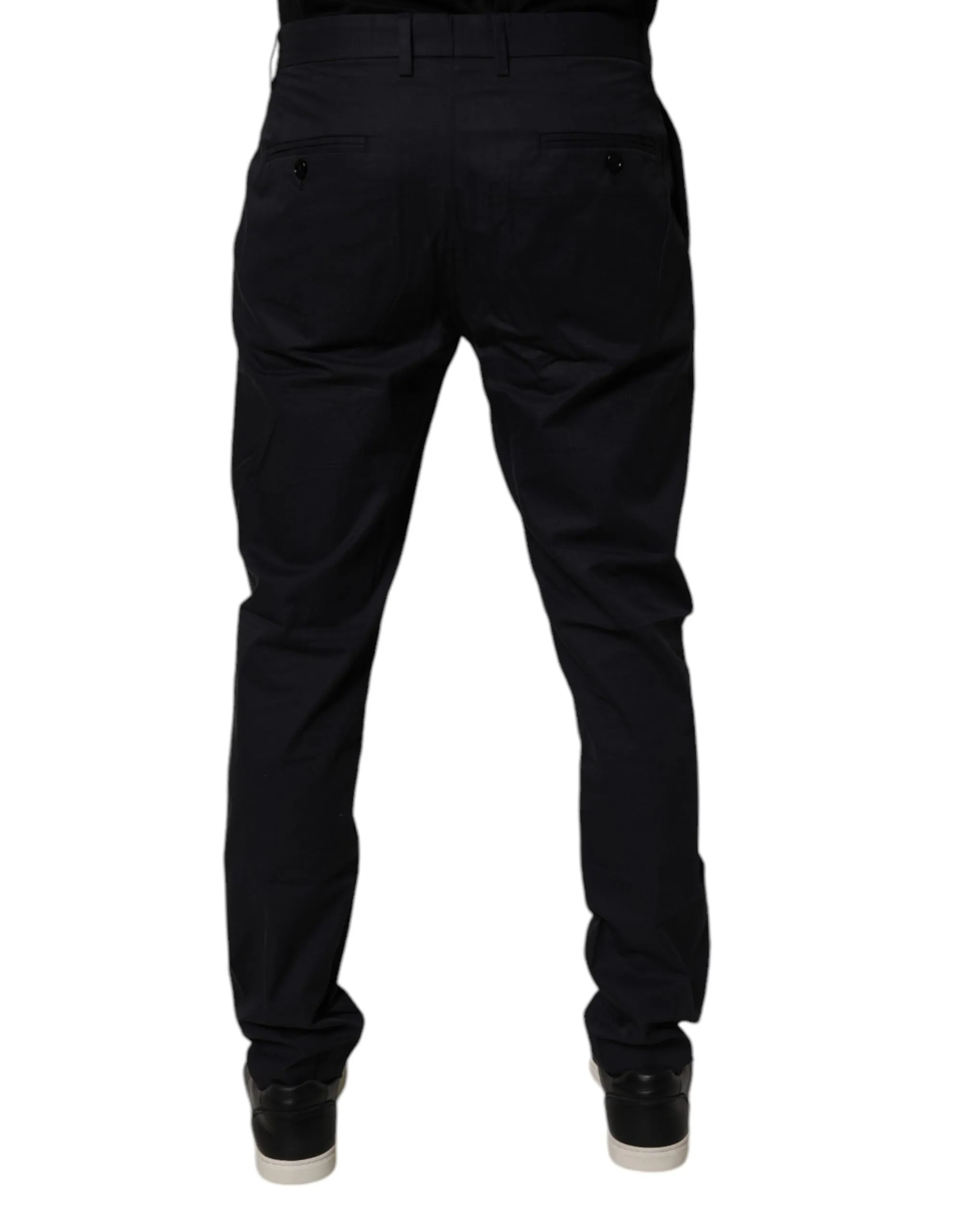 Dolce & Gabbana  Cotton Tape Formal Men's Pants (Pre-Owned)